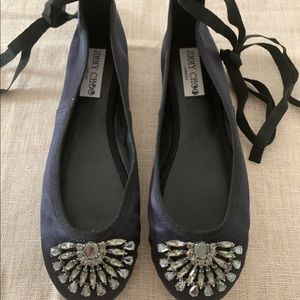 Black Jimmy Choo flats (sz 6/36.5)